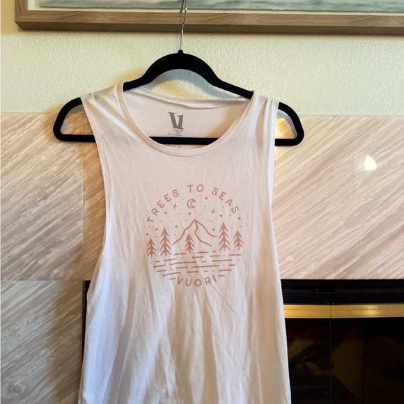 Vuori Tops - Vuori Cream Logo Tank Top